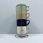 Набір чашок на підставці Limited Edititon Morning Coffee B248-E0963 4 шт 340 мл