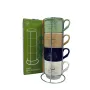 Набір чашок на підставці Limited Edititon Morning Coffee B248-E0963 4 шт 340 мл