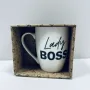 Чашка керамічна Kvarta Lady Boss 1798 подарункова коробка 360 мл Білий (23391)