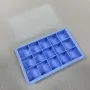 Силиконовая форма для льда S&T с прозрачной силиконовой крышкой 19х12х3 cм Голубой 3200-68 (23398)
