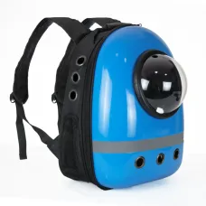 Рюкзак для переноски домашних питомцев CosmoPet CP-87 с иллюминатором 38х28х20 см Синий (3_06104)