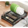 Сушилка для посуды с ковриком DRT К1 41.8х29.8 см Черный (H051318)