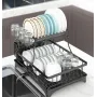 Сушилка для посуды с ковриком DRT К4 33х44 см Черный (H051321)