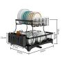 Сушилка для посуды с ковриком DRT К4 33х44 см Черный (H051321)