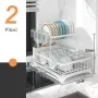 Сушилка для посуды с ковриком DRT К5 44х31 см Белый (H051322)