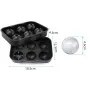 Силіконова форма для льоду VR 18,5 x 12,5 x 4,6 см Чорний (H051355)