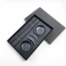 Набір керамічного посуду для суші та ролів Urbankit 8 предметів Чорний H44KJ