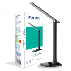 Настільна лампа світлодіодна Feron DE1725 9 Вт 4000K Вlack Настільна лампа світлодіодна Feron DE1725 9 Вт 4000K Вlack