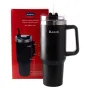Термокружка с ручкой и соломинкой Magio MG-1087 1.2 л Black