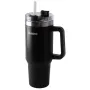 Термокружка с ручкой и соломинкой Magio MG-1087 1.2 л Black
