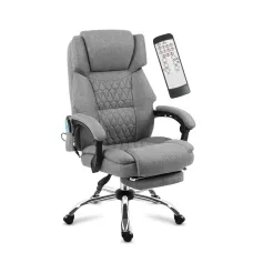 Офісніе крісло з масажем Mark Adler Boss 6.0 120х55 см Grey