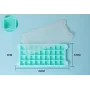 Форма для льоду силіконова СМ з кришкою Кубики 36 комірок 26х12х3 см Блакитний (С051360)
