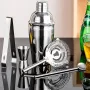 Набор для бара ТМ для приготовления коктейлей 550 мл 5 предметов Серебристый (С051366)
