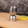 Джигер барный двухсторонний ТМ мерный стакан 20/40 мл Серебристый (С051371)