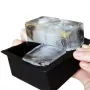 Форма для льоду силіконова Ice з кришкою Кубики 4 комірки 11х11х5 см Чорний (C051349)