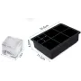 Форма для льоду силіконова Ice Кубики 6 комірок 16.7x11.5x5 см Чорний (С051350)