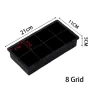 Форма для льоду силіконова Ice Кубики 8 комірок 21x11.5x5 см Чорний (C051352)