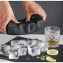 Форма для льоду силіконова Ice з кришкою Кубики 8 комірок 21x11.5x5 см Чорний (С051353)