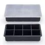 Форма для льоду силіконова Ice з кришкою Кубики 8 комірок 21x11.5x5 см Чорний (С051353)