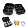 Форма для льоду силіконова Ice Куля 6 комірок 18,5x12,5x4,6 см Чорний (C051355)