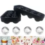 Форма для льоду силіконова Ice Куля 8 комірок 22x11,5х4,5 см Чорний (C051356)