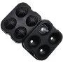 Форма для льоду силіконова Ice Куля 4 комірки 12х12х4,5 см Чорний (C051354)