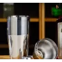 Набір для бару BAR для приготування коктейлів з дерев'яною підставкою 750 мл 10 предметів Сріблястий (C051210)