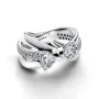 Серебряное кольцо No Brand Искрящийся бант 193553C01 48