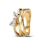 Кольцо No Brand Искрящийся бант с покрытием 14k золотом 163511C01 48