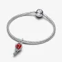 Серебряный шарм No Brand Воздушный шар с муранским стеклом 798064C01