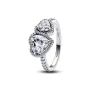 Серебряное кольцо No Brand Сердца в ореоле 193659C01 48