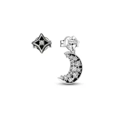 Серебряные серьги No Brand Полусяц и звезда 292782C01