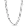 Серебряный ожерелье No Brand Кубинское плетение с паве 393161C01 45 см (2475922258)