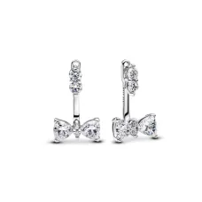 Серебряные серьги No Brand Сияющий бант трансформеры 293543C01
