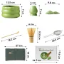 Набір для чаю матча Lesko Matcha SD5458 7 предметів Зелений (13273-85688)