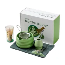 Набір для чаю матча Lesko Matcha SD5458 7 предметів Зелений (13273-85688)