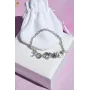 Серебряный браслет No Brand Сплетенные сердца 598100 16 см (1341770306)