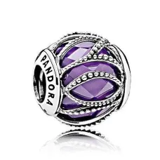Серебряный шарм No Brand Фиолетовое сияние 791968ACZ (1341770317)