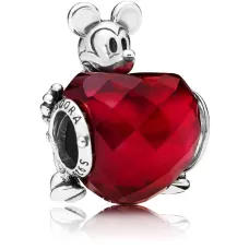 Серебряный шарм No Brand Сердце Микки 797168NFR (1341770328)