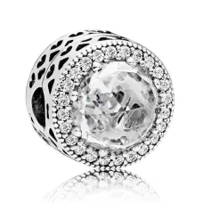 Срібний шарм No Brand Білий камінь 796239CZ (1341770360)