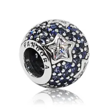 Серебряный шарм No Brand Синие звёзды 791382CZ (1341770413)