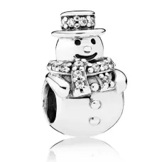 Серебряный шарм No Brand Снеговик 792001CZ (1341770505)
