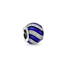 Серебряный шарм No Brand Синяя изящность 791991EN118 (1341771340)
