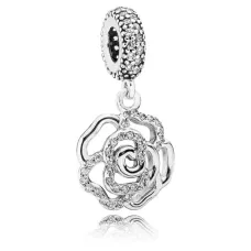 Серебряный шарм No Brand Сияющая роза 791526CZ (1341772922)