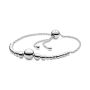 Срібний браслет No Brand Сфери з регульованою застібкою 597749 One Size (1341773055)