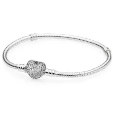 Срібний браслет No Brand Серце 590727CZ 23