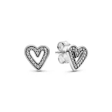 Серебряные серьги No Brand Сверкающее сердце 298685С01 (1341782546)
