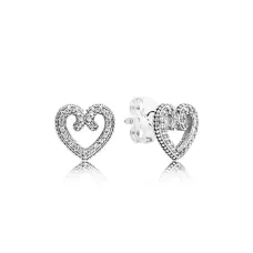 Серебряные серьги No Brand Ажурные сердца 297099CZ (1341782547)