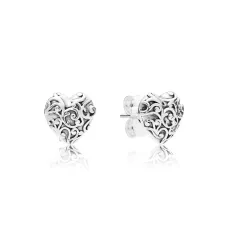 Серебряные серьги No Brand Кружевные сердца 297693 (1341782549)