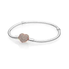 Срібний браслет No Brand основа Серце 586292CZ 23